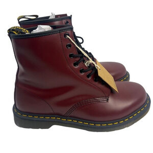 Dr. Martens 1460 Smooth Leather Lace Up Boots Cherry Red Size US M11 W12  8 Eye